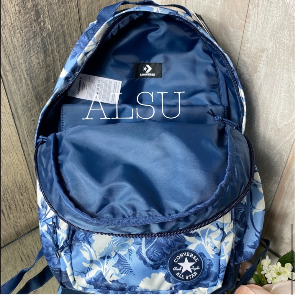 Converse Go Backpack Print Blue Women’s AUTHENTIC - Picture 5 of 7